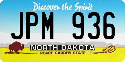 ND license plate JPM936