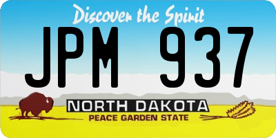 ND license plate JPM937