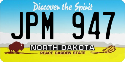 ND license plate JPM947
