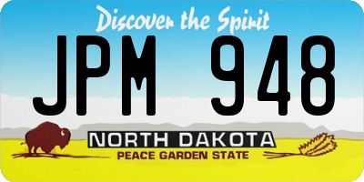 ND license plate JPM948
