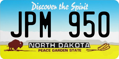 ND license plate JPM950