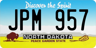 ND license plate JPM957