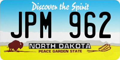 ND license plate JPM962