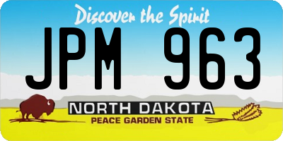 ND license plate JPM963