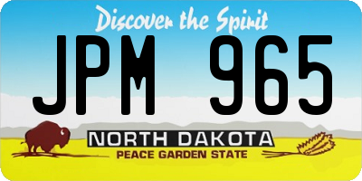 ND license plate JPM965