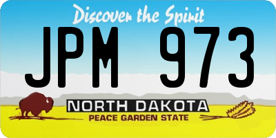 ND license plate JPM973