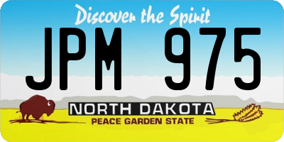ND license plate JPM975
