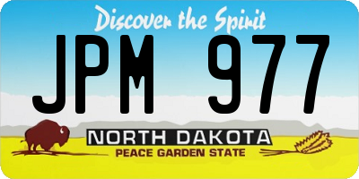 ND license plate JPM977