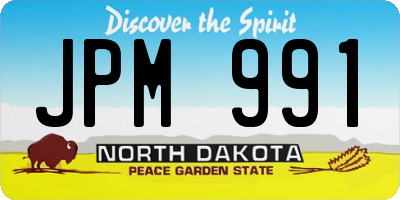 ND license plate JPM991