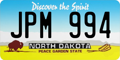 ND license plate JPM994