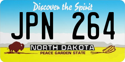 ND license plate JPN264