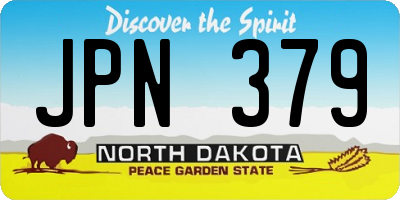 ND license plate JPN379