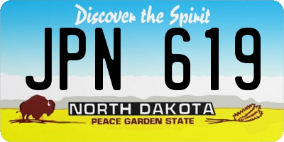 ND license plate JPN619