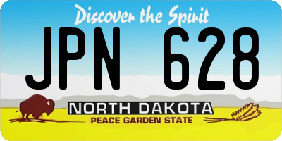 ND license plate JPN628