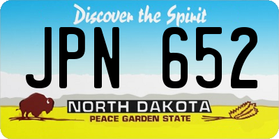 ND license plate JPN652