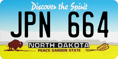ND license plate JPN664