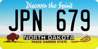ND license plate JPN679