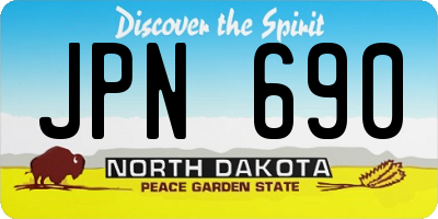 ND license plate JPN690