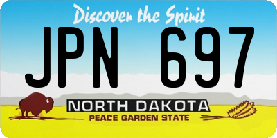 ND license plate JPN697