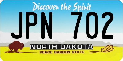 ND license plate JPN702
