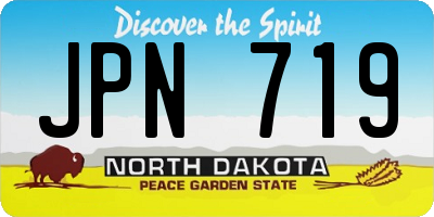 ND license plate JPN719