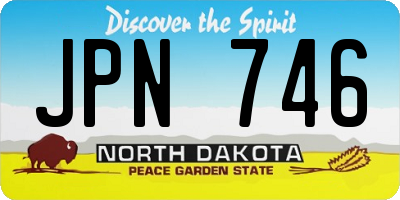 ND license plate JPN746