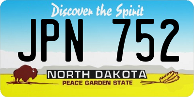 ND license plate JPN752