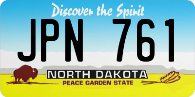 ND license plate JPN761
