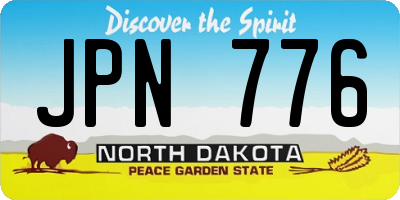 ND license plate JPN776