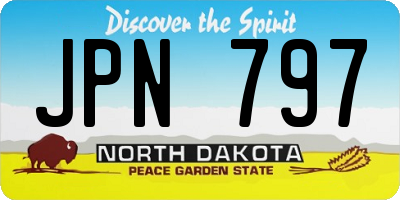 ND license plate JPN797