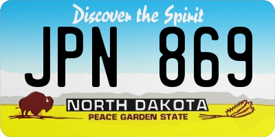 ND license plate JPN869