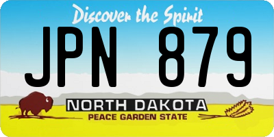 ND license plate JPN879