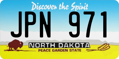 ND license plate JPN971