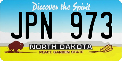 ND license plate JPN973