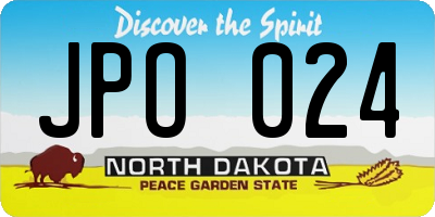 ND license plate JPO024