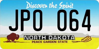 ND license plate JPO064
