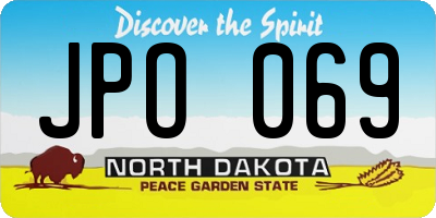 ND license plate JPO069