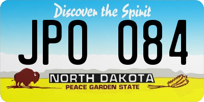 ND license plate JPO084