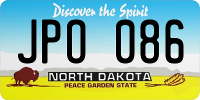ND license plate JPO086