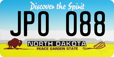 ND license plate JPO088