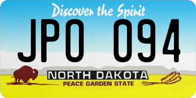 ND license plate JPO094