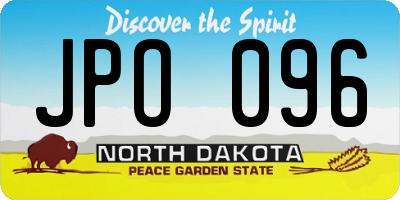 ND license plate JPO096