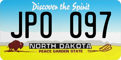 ND license plate JPO097
