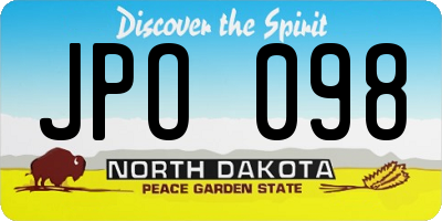 ND license plate JPO098