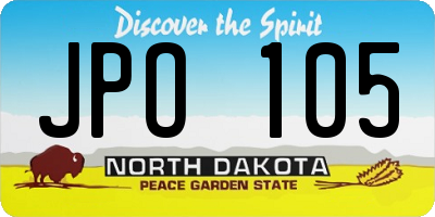 ND license plate JPO105