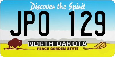 ND license plate JPO129