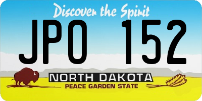 ND license plate JPO152