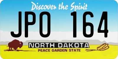 ND license plate JPO164