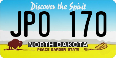 ND license plate JPO170
