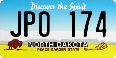 ND license plate JPO174
